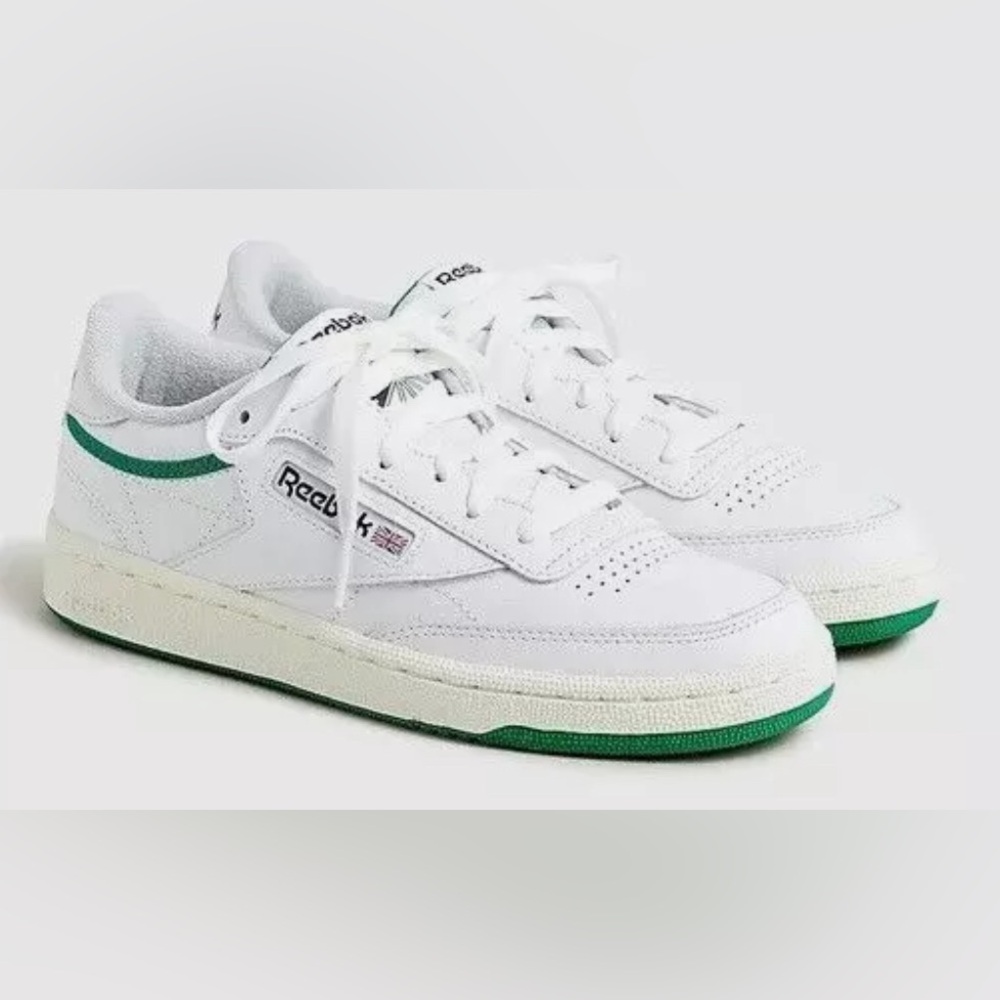 Reebok White and Green Athletic Shoes